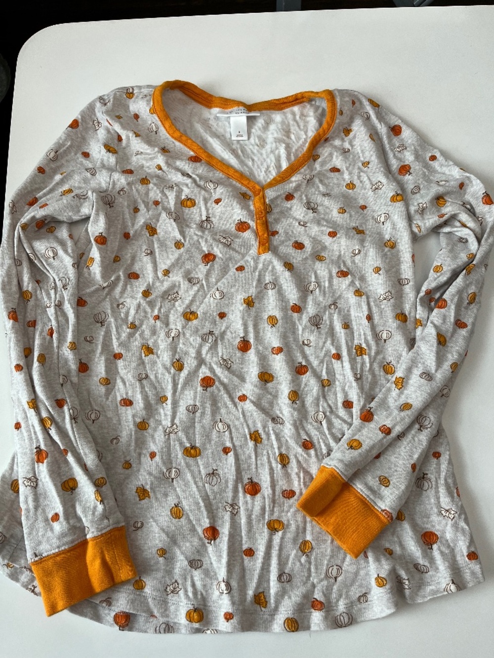 LC Lauren Conrad Pumpkin Fall Pajamas Set! Like New condition! Size Small
